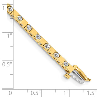 14k Yellow Gold AA Diamond Tennis Bracelet X742AA