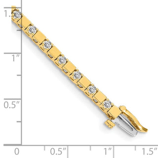 14k Yellow Gold AA Diamond Tennis Bracelet X742AA