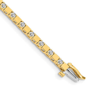 14k Yellow Gold AA Diamond Tennis Bracelet X742AA