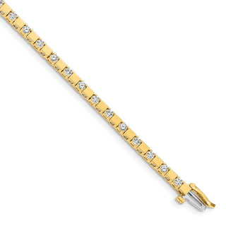 14k Yellow Gold AA Diamond Tennis Bracelet X742AA