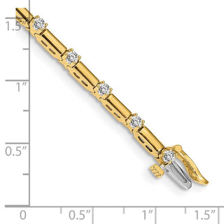 14k Yellow Gold AA Diamond Tennis Bracelet X762AA