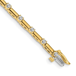 14k Yellow Gold AA Diamond Tennis Bracelet X762AA