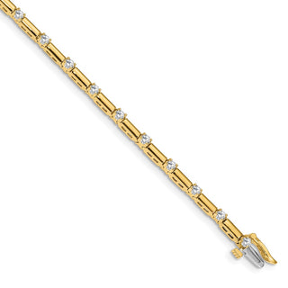 14k Yellow Gold AAA Diamond Tennis Bracelet X762AAA