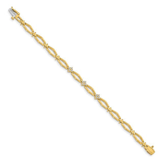 14k Yellow Gold VS Diamond Fancy Bracelet X784VS
