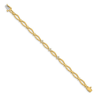 14k Yellow Gold A Diamond Fancy Bracelet X784A