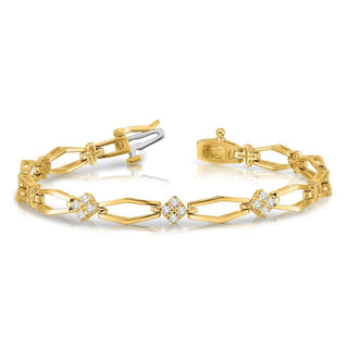 14k Yellow Gold VS Diamond Fancy Bracelet X784VS