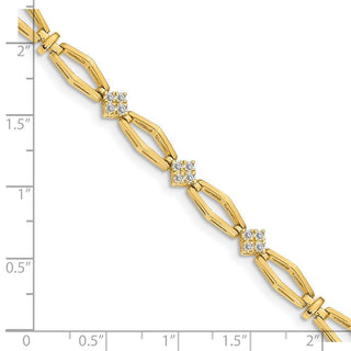 14k Yellow Gold VS Diamond Fancy Bracelet X784VS