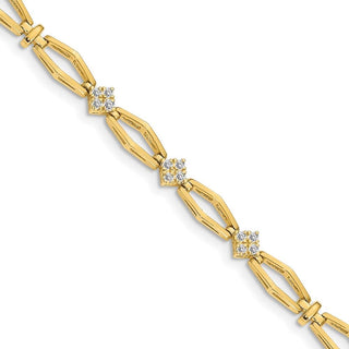 14k Yellow Gold A Diamond Fancy Bracelet X784A