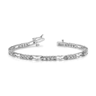 14k White Gold A Diamond Tennis Bracelet X787WA