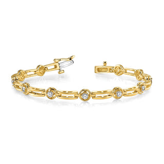 14k Yellow Gold AA Diamond Tennis Bracelet X788AA