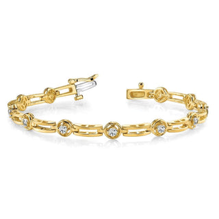 14k Yellow Gold AA Diamond Tennis Bracelet X788AA