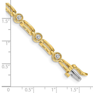 14k Yellow Gold AA Diamond Tennis Bracelet X788AA