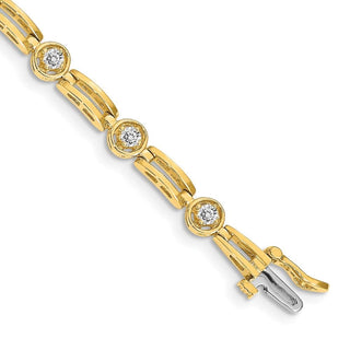 14k Yellow Gold AA Diamond Tennis Bracelet X788AA