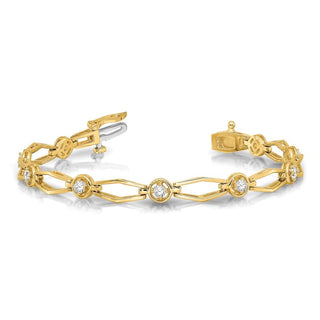 14k Yellow Gold VS Diamond Fancy Bracelet X789VS