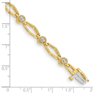14k Yellow Gold VS Diamond Fancy Bracelet X789VS
