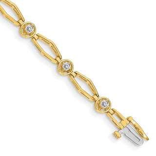 14k Yellow Gold VS Diamond Fancy Bracelet X789VS