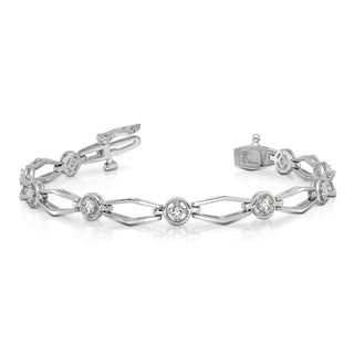 14k White Gold VS Diamond Fancy Bracelet X789WVS