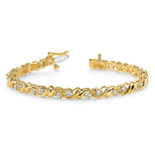 14k Yellow Gold A Diamond Tennis Bracelet X816A