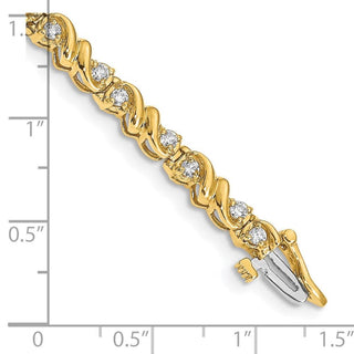 14k Yellow Gold A Diamond Tennis Bracelet X816A