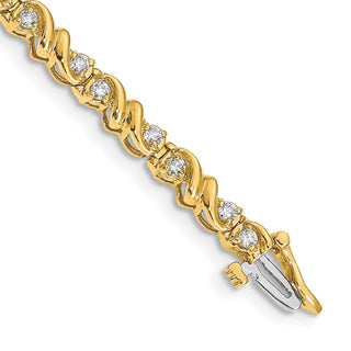 14k Yellow Gold A Diamond Tennis Bracelet X816A