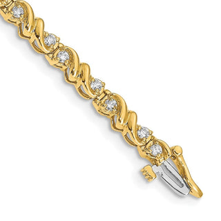14k Yellow Gold A Diamond Tennis Bracelet X816A