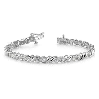 14k White Gold A Diamond Tennis Bracelet X816WA