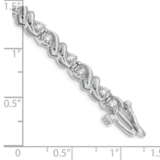 14k White Gold A Diamond Tennis Bracelet X816WA