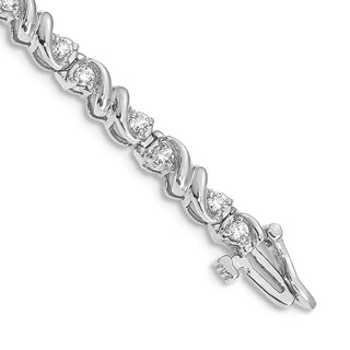 14k White Gold A Diamond Tennis Bracelet X816WA