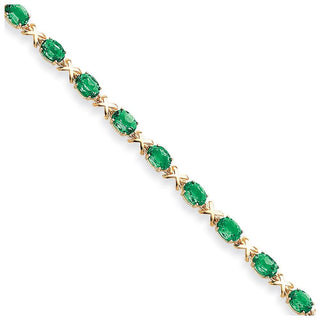 14K Yellow Gold 7x5mm Oval Mount St. Helens bracelet