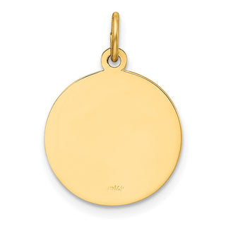14K Yellow Gold Our Lady of Perpetual Help Medal Charm XAC210