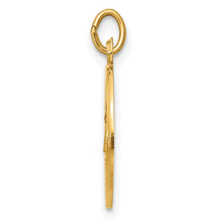14k Yellow Gold Caridad Del Cobre Medal Pendant
