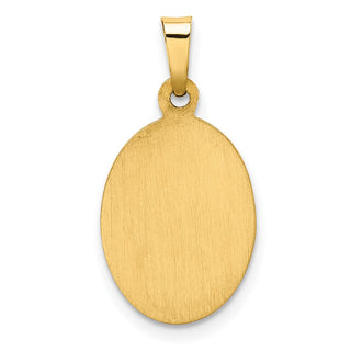 14k Yellow Gold Hollow Our Lady Of Guadalupe Medal Pendant