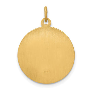 14K Yellow Gold Saint Theresa Medal Charm XAC224