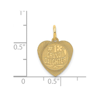 14k Yellow Gold #1 Granddaughter Charm
