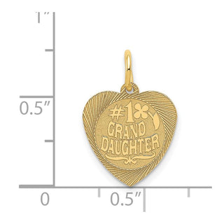14k Yellow Gold #1 Granddaughter Charm