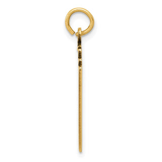 14k Yellow Gold Enameled Royal Flush Playing Cards Charm