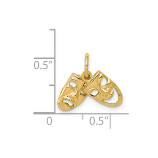 14k Yellow Gold Comedy/Tragedy Charm XAC340