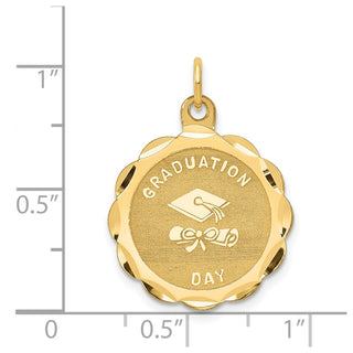14k Yellow Gold Graduation Day Charm XAC36