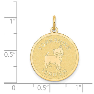 14K Yorkshire Terrier Disc Charm