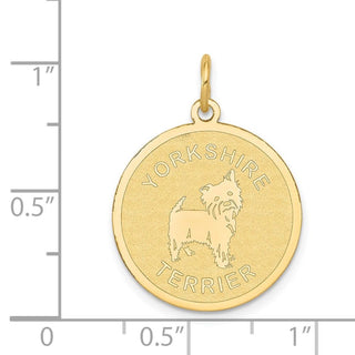 14K Yorkshire Terrier Disc Charm