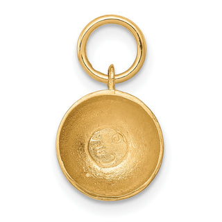 14k Yellow Gold 3D Champagne Glass Charm