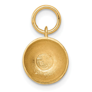 14k Yellow Gold 3D Champagne Glass Charm