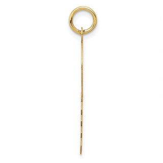 14k Yellow Gold Polished and Satin Hearts Flat Key Charm