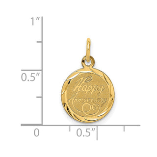 14k Yellow Gold Happy Anniversary Charm XAC568