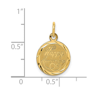 14k Yellow Gold Happy Anniversary Charm XAC568