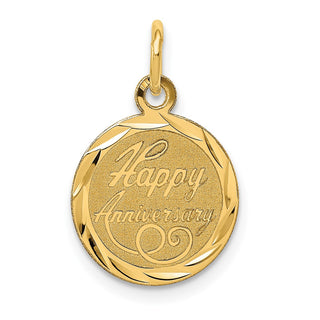 14k Yellow Gold Happy Anniversary Charm XAC568