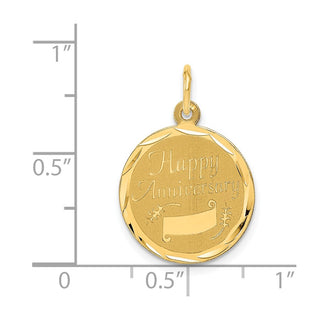 14k Yellow Gold Happy Anniversary Charm XAC570