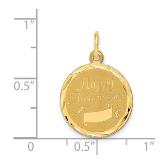 14k Yellow Gold Happy Anniversary Charm XAC570