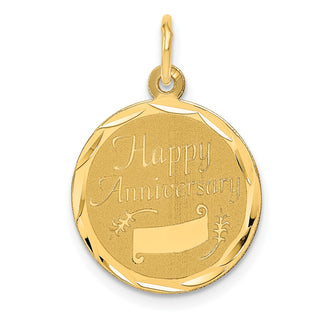 14k Yellow Gold Happy Anniversary Charm XAC570