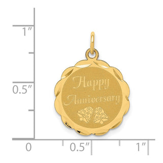 14k Yellow Gold Happy Anniversary Charm XAC572
